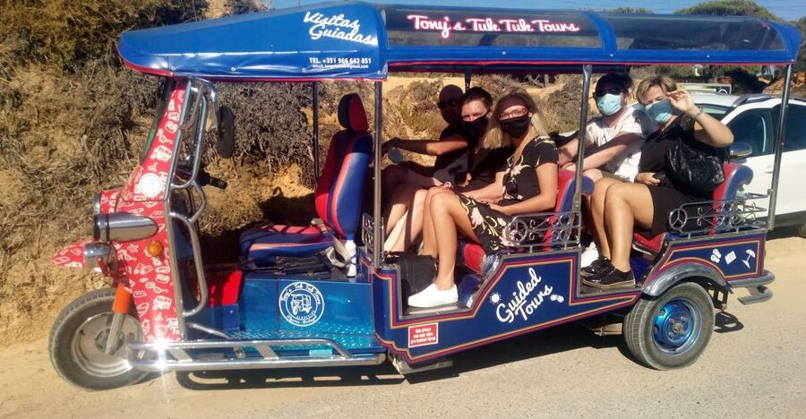 Albufeira: Benagil Caves & Senhora da Rocha Tour by Tuk Tuk - Carvoeiro’s Coastline Views and Small Cove Beaches