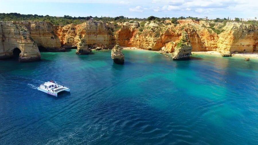 Albufeira: Catamaran Cruise with BBQ & Open Bar on the Beach - Quick hits before you go
