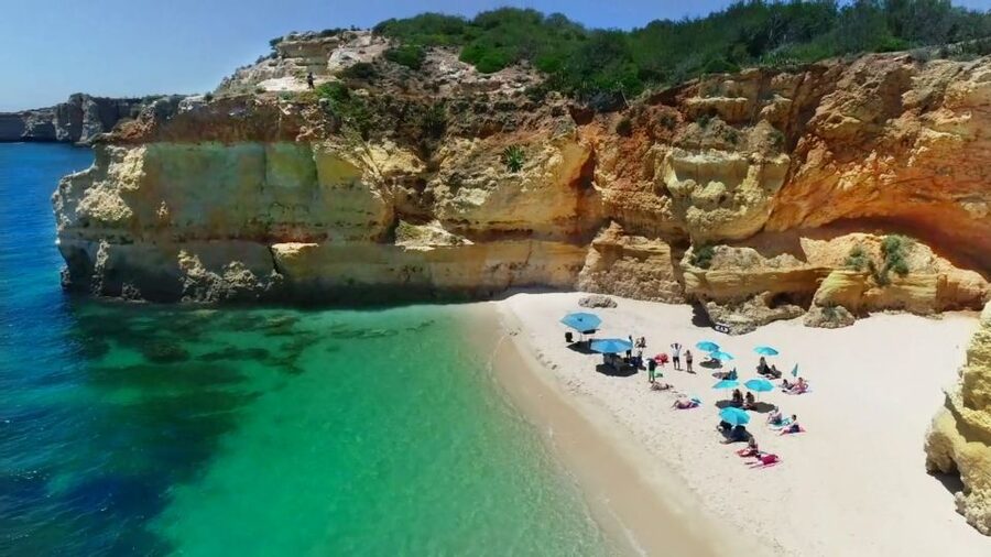 Albufeira: Catamaran Cruise with BBQ & Open Bar on the Beach - Swim Time on a Secluded Beach: How to Think About the Water