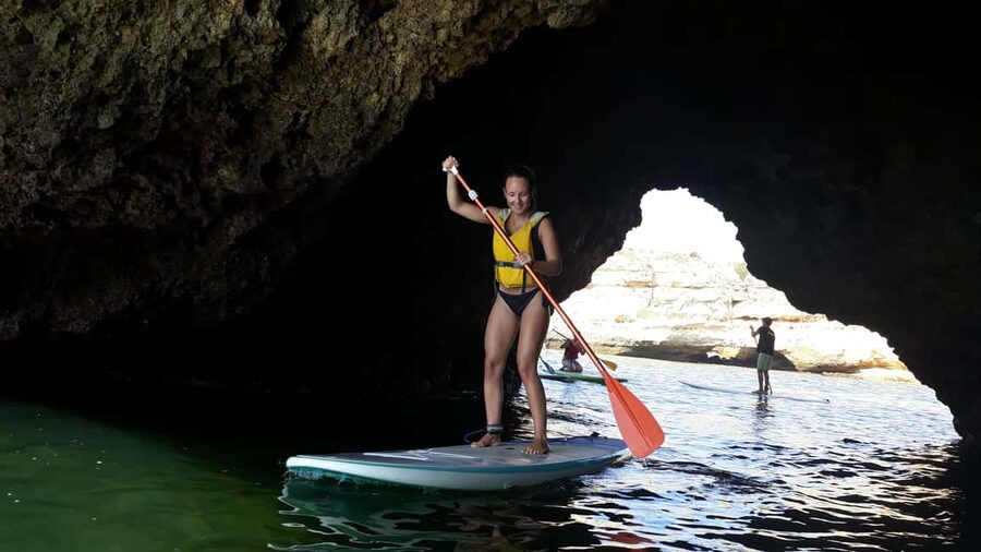 Albufeira: Caves and cliffs Paddleboarding (SUP) Tour - Key highlights you’ll feel right away