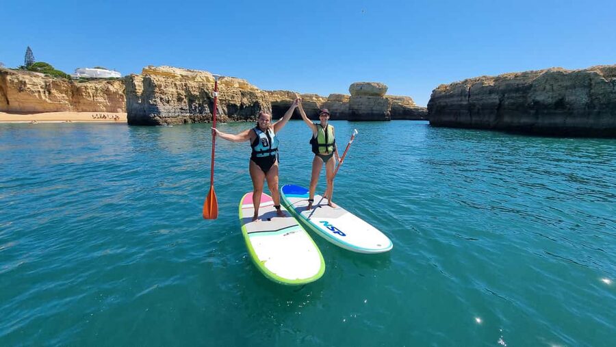 Albufeira: Caves and cliffs Paddleboarding (SUP) Tour - Caves, hidden beaches, and that secret pause