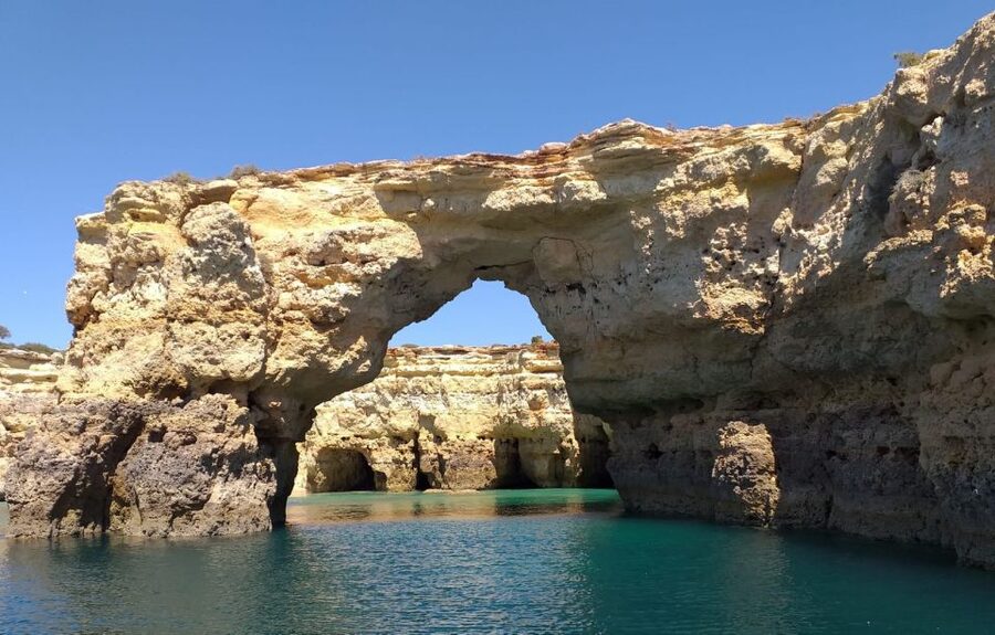 Albufeira: Coastline and Benagil Caves Tour by Catamaran - The Natural Arch of Albandeira and Praia da Marinha: where the scenery gets extra photogenic
