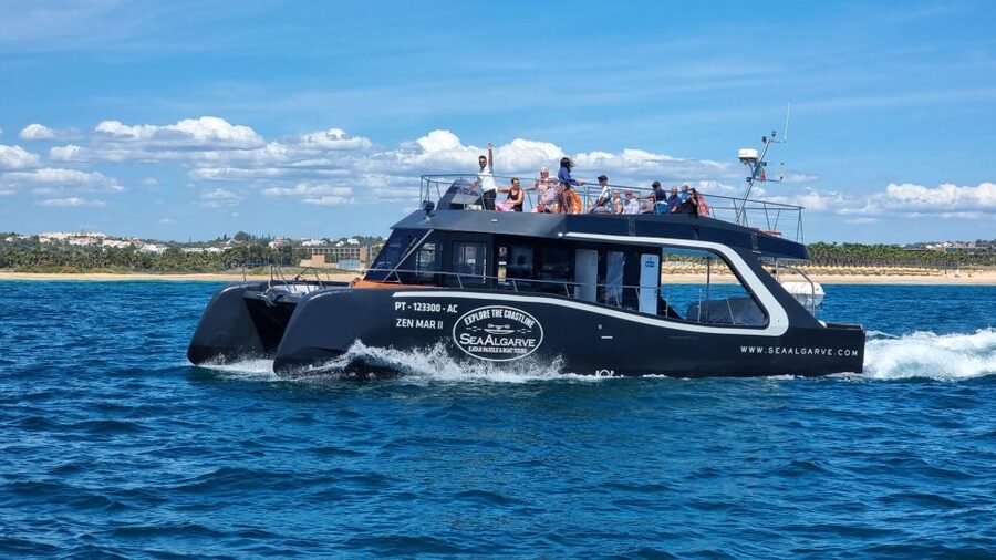 Albufeira: Coastline and Benagil Caves Tour by Catamaran - Your Atlantic swim stop: why it’s brief, why it feels great