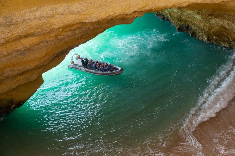 Albufeira: Dolphins, Benagil Caves and Coastline Boat Tour - When tides change the plan: how to keep cave expectations realistic