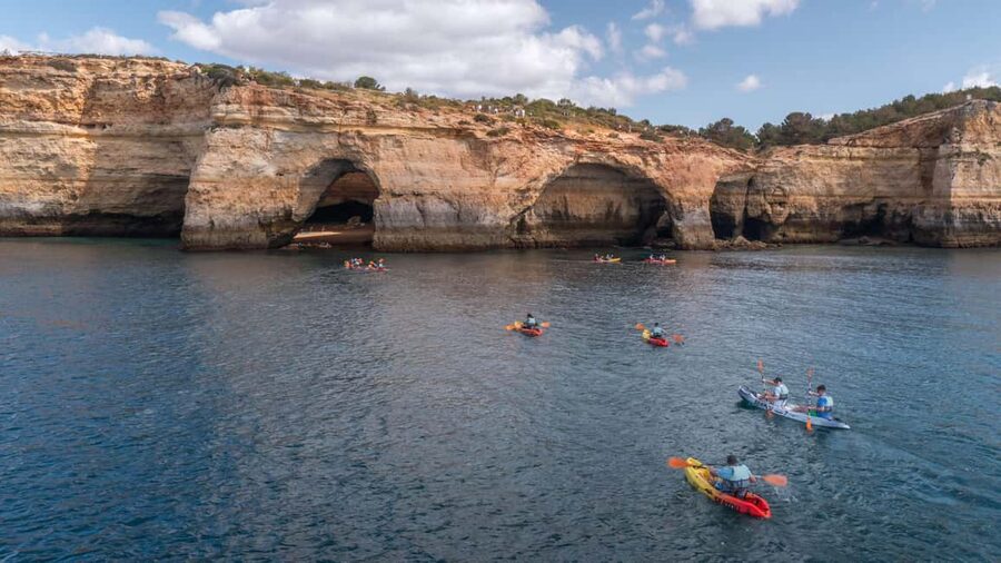 Albufeira Marina: Benagil Cave to Marinha Beach Kayak Tour - The Marinha Beach section: paddling effort you can feel