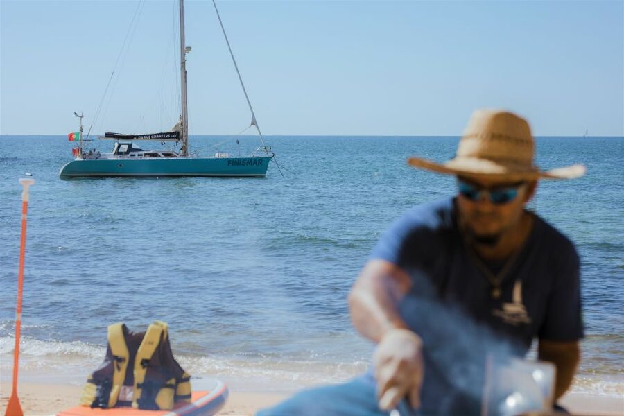 Albufeira: Sailing Boat Cruise BBQ & Open Bar on the Beach - Swimming, sun time, and the “you will get wet” reality check