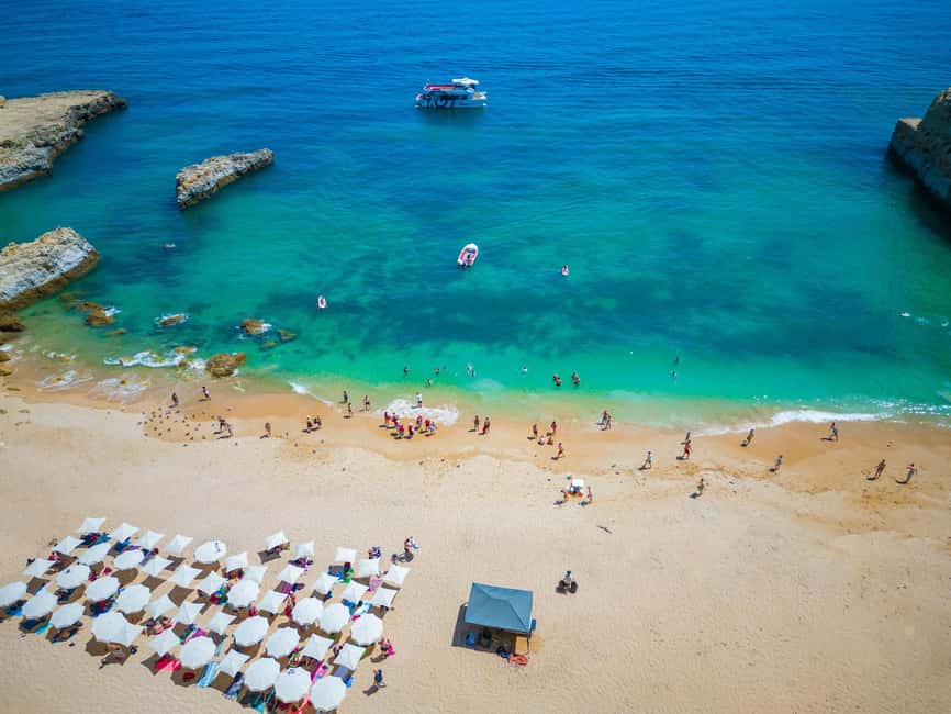 Albufeira: Sightseeing Cruise with Beach BBQ and Open Bar - The Dinghy Transfer to a Beach You Cannot Drive To