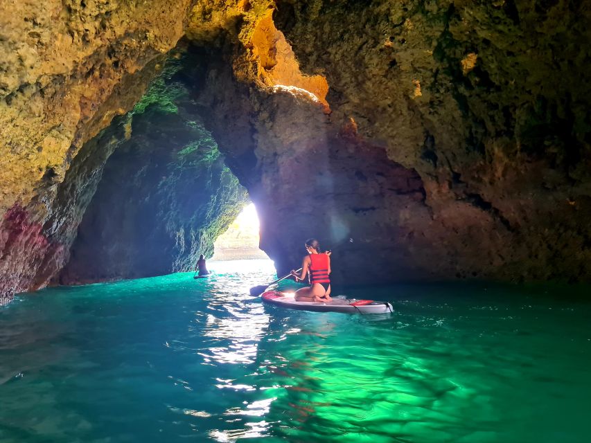 Albufeira: Stand Up Paddle Lesson and Coastal Tour - Entering sea caves: the part that makes this tour worth it