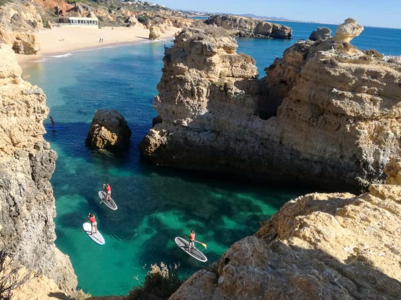 Albufeira SUP Secrets: Discover Albufeira’s Hidden Gems - Coastline and caves near São Rafael: tide decides the route
