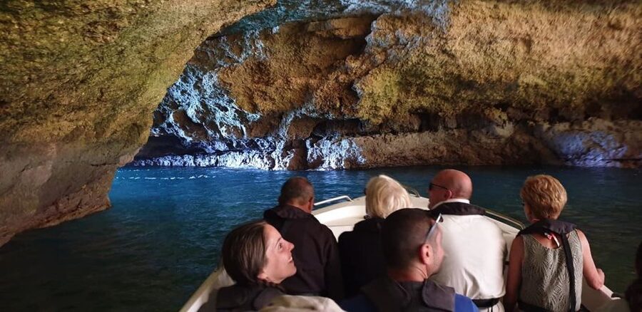 Algarve: Benagil Cave Boat Tour and Algarseco Coastal Walk - Algar Seco boardwalk walk: cliff viewpoints and natural pools at high tide