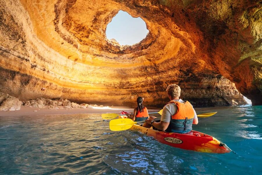 Algarve: Benagil Sea Cave Sunrise or Sunset Kayak Experience - The pre-paddle refresher at Benagil: get comfortable fast