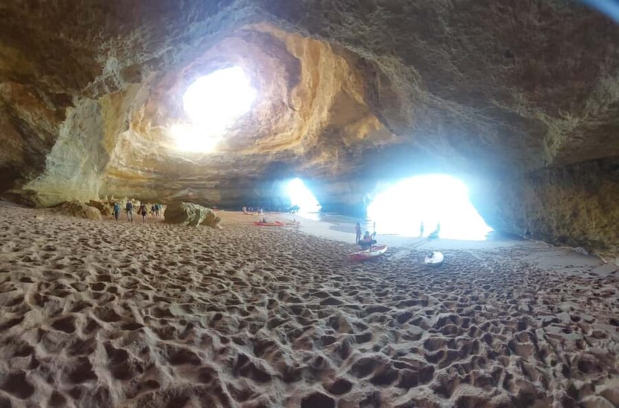 Algarve: Boat Trip to the Caves of Benagil - Sailing past Portimão toward the cave chain