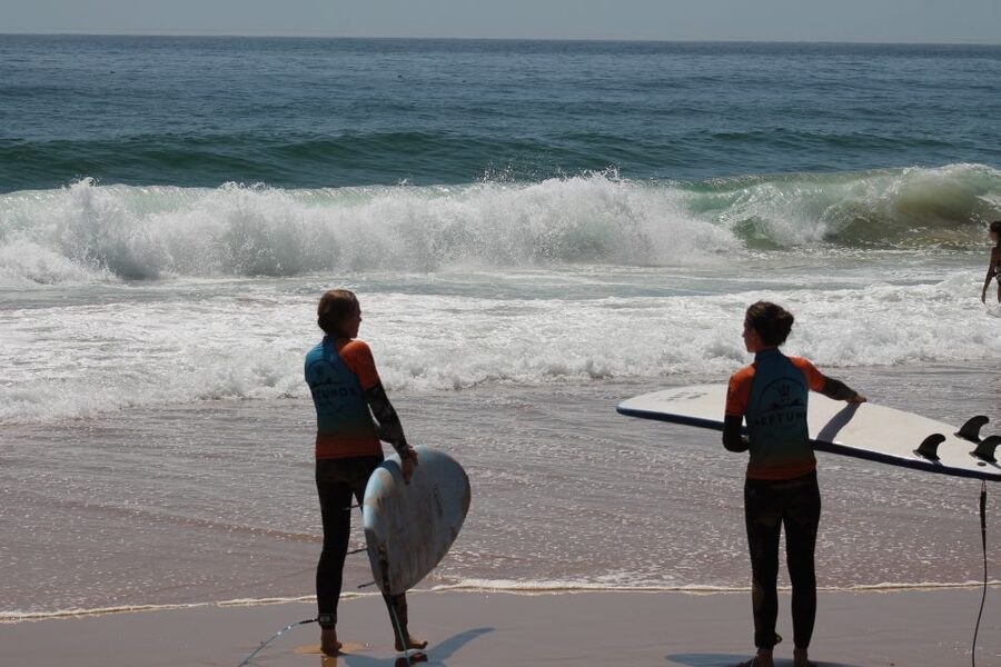 Algarve: Group Surfing Lesson - On land first: learning board control before you get tossed