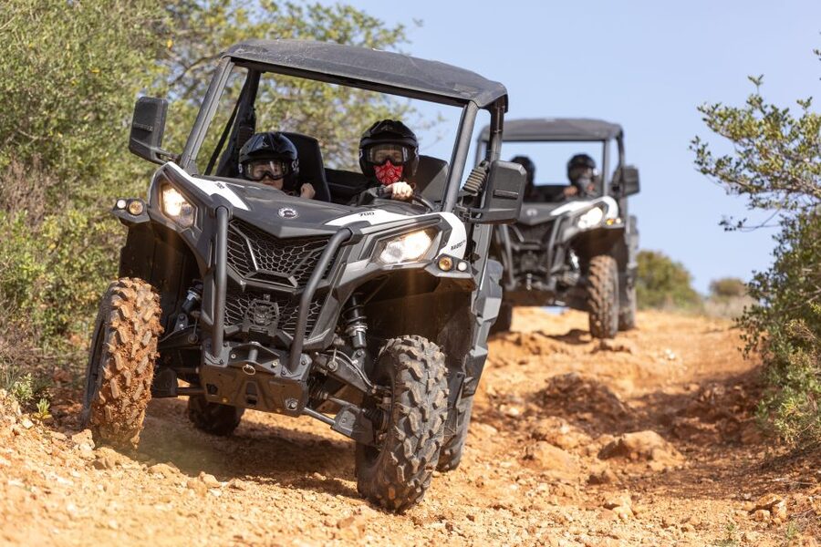 Almancil: Algarve Guided Off-Road Buggy Adventure - Off-road buggy driving near Almancil, with viewpoints worth the dust