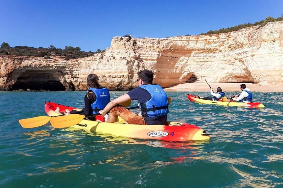 Benagil: Benagil Caves and Secret Spots Guided Kayaking Tour - Benagil Sea Cave: Photo Stop Plus Passage Time, With Real Timing