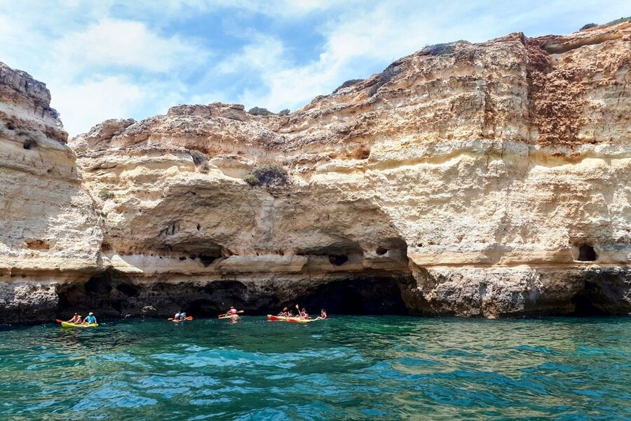 Benagil: Benagil Caves and Secret Spots Guided Kayaking Tour - Praia da Marinha: The Value of That Second Hour