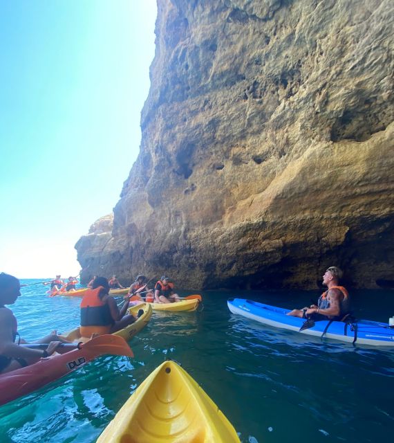 Benagil: Caves, Coves & Secret Beaches Guided Kayaking Tour - Stop by stop: Benagil Beach and the sea cave moments
