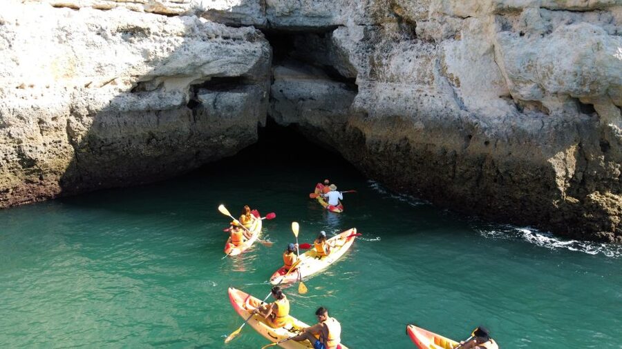 Benagil: Kayaking Adventure in Benagil Caves & Marinha Beach - Group size, pacing, and the moments between photos