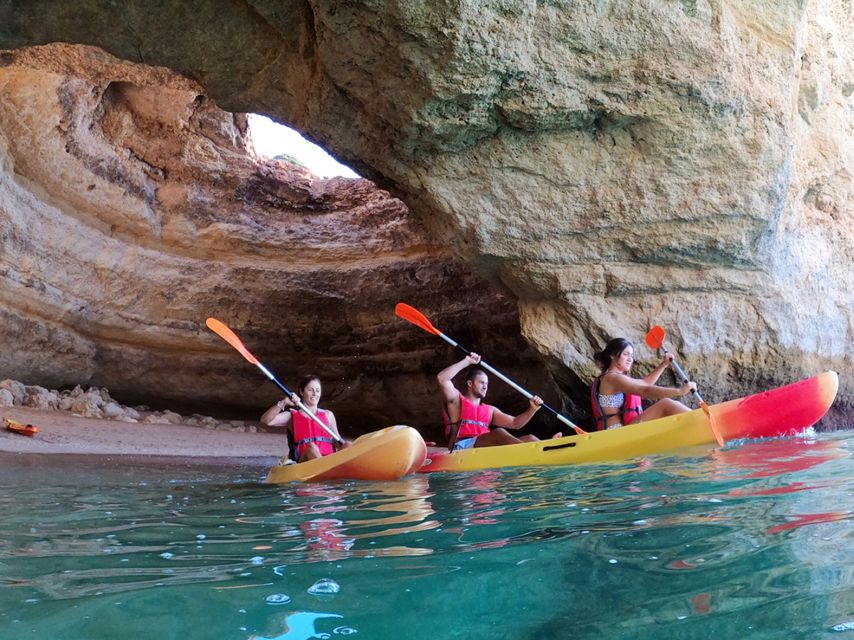 Benagil: Kayaking Adventure in Benagil Caves & Marinha Beach - Paddling the calm water toward Benagil Cave