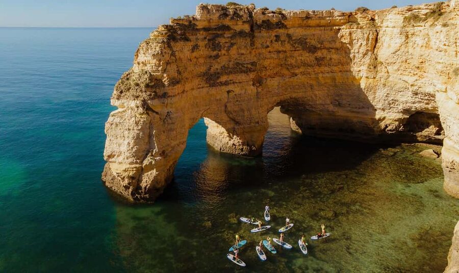 Benagil: Paddle Board Experience in Benagil Cave & 4k Photos - 2 hours on the water: Carvalho, Marinha, Benagil, and the cave passages