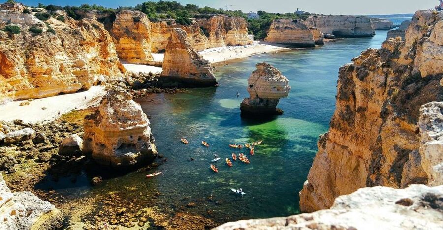Benagil: Sunrise kayak tour Benagil caves and secret spots - The Paddle Out to Benagil Caves: What You’ll Notice