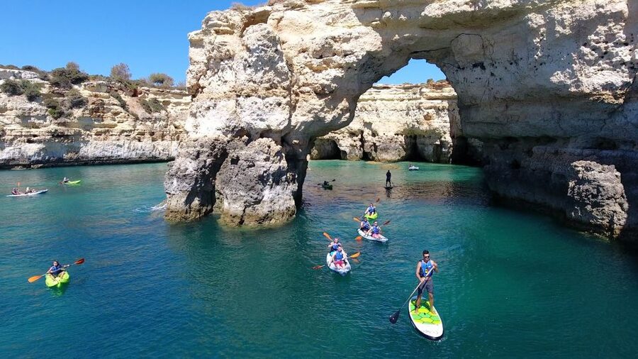 From Albufeira: Benagil Hidden Caves Tour by Kayak - Praia da Marinha: the iconic Algarve coastline moment