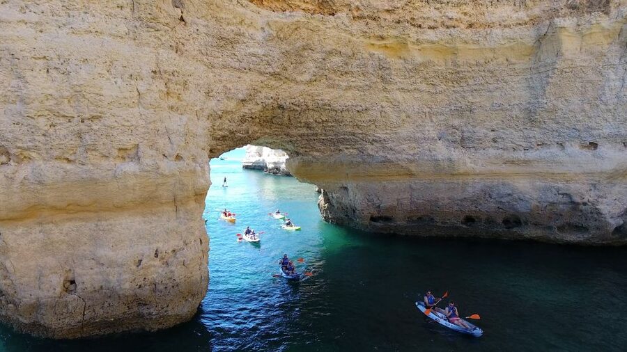 From Albufeira: Benagil Hidden Caves Tour by Kayak - The Benagil area, but not inside the famous cave