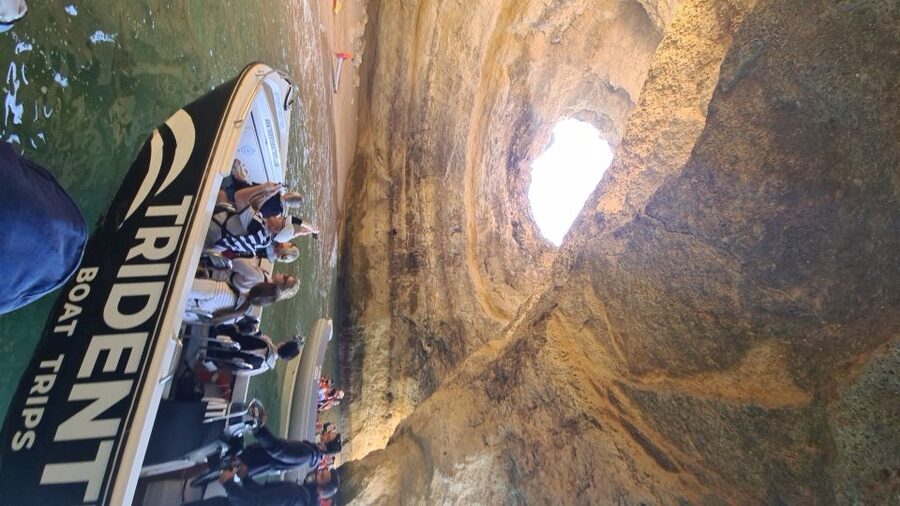 From Armação de Pêra: Benagil Caves and Beaches Boat Tour - Praia da Marinha, Coração da Praia da Marinha, and Benagil Cave: the finale