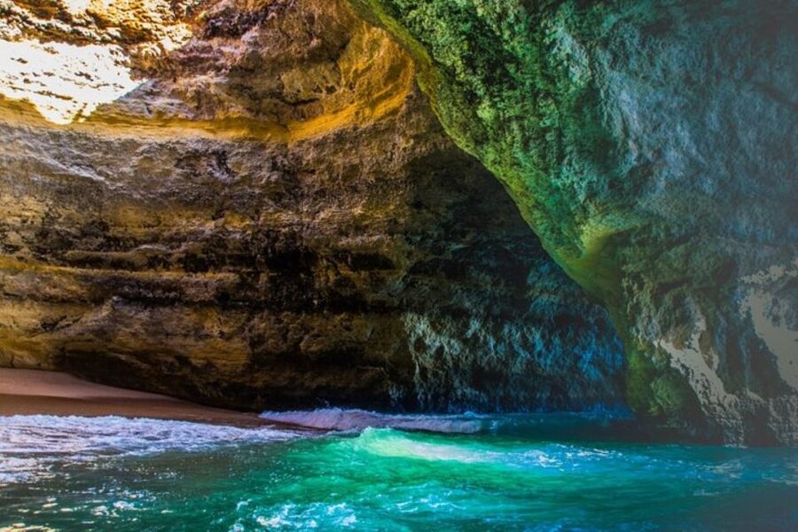 From Armação de Pêra: Sunset Boat Tour to Benagil Cave - Meeting on the beach at Armação de Pêra, and what boarding actually feels like