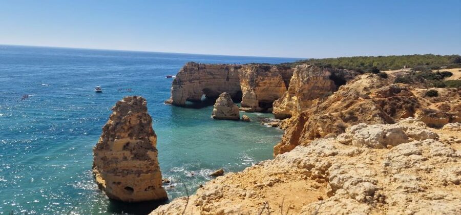 From Faro: 7 Valleys Hiking, Benagil Cave, & Snorkeling Tour - Senhora da Rocha Chapel on the Clifftops
