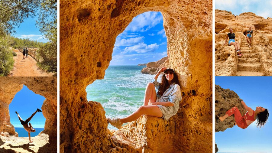 From Faro: Benagil, Marinha, 7 Valleys, and Algar Seco Tour - Cliff jumping at the North Atlantic: adrenaline, rules, and sea-condition reality