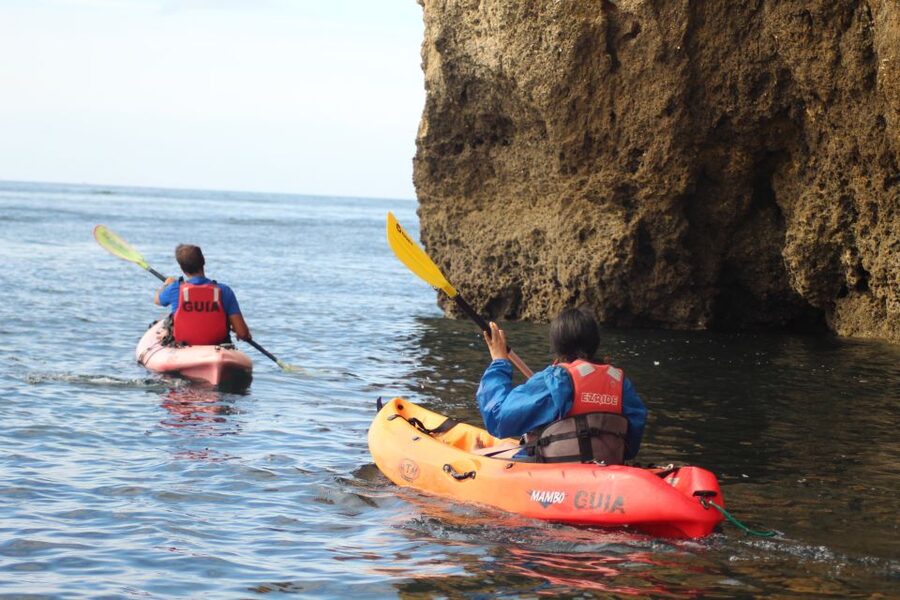 From Lagos: Algarve Coast and Caves by Kayak - The route: paddling through caves, tiny openings, and keeping a team mindset