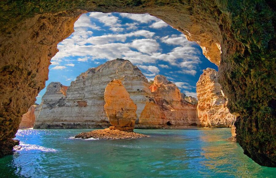 From Lagos: Cruise to the Caves of Ponta da Piedade - Cruising out of Lagos: city views and the rock-shape game