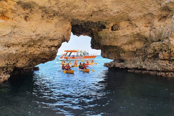From Lagos: Kayak Tour of Ponta da Piedade Caves on Catamaran - Cave access depends on tide and sea conditions, so plan for Plan B