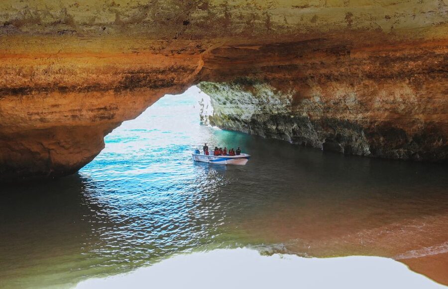 From Portimão: Benagil Boat Tour with Local Guide - Benagil Cave Stop: Photos, Scale, And The Hidden Beach Moment