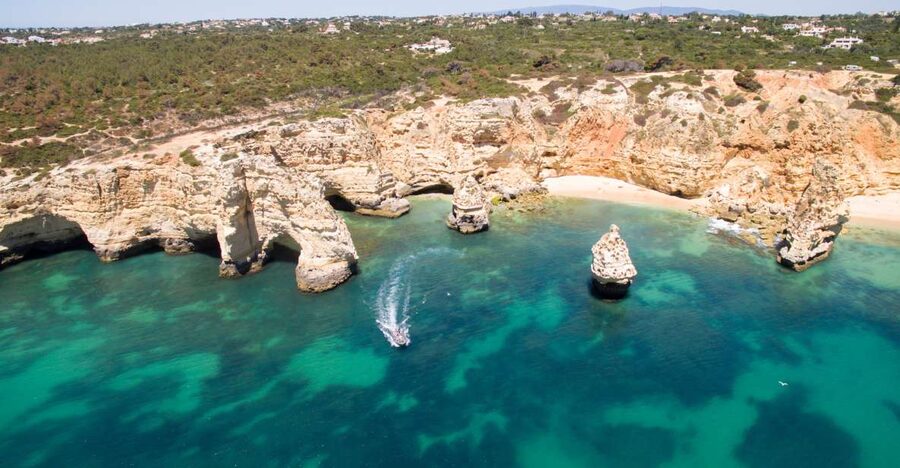 From Portimao: Benagil Cave and Marinha Beach Boat Tour - The Algar Seco Cave Route: Cathedral Cave and Cave of the Smugglers