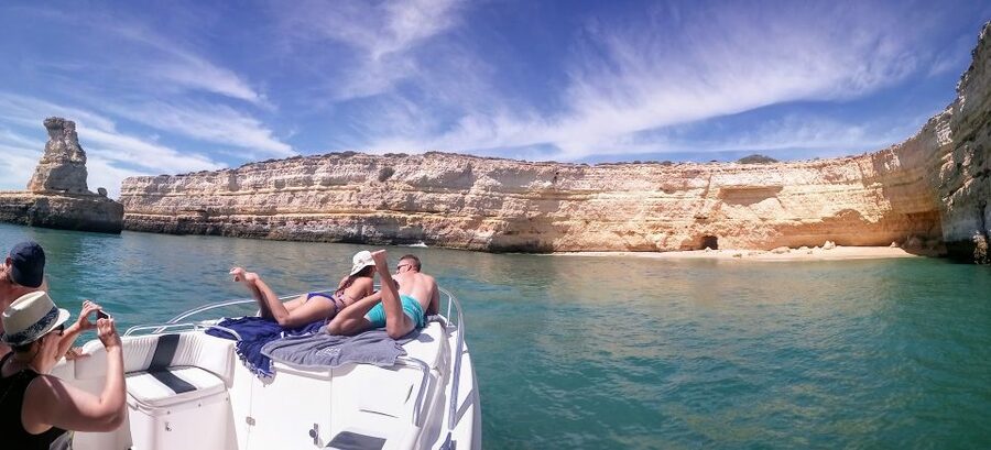 From Portimão: Private Benagil Caves Boat Tour with Drinks - Benagil Cave Interior: Cool Rock Overhead and Great Photo Angles
