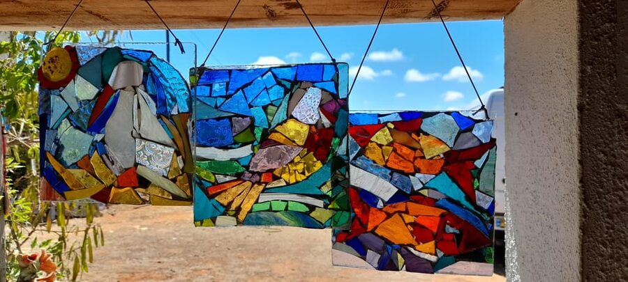 Glass on Glass Mosaic craft workshop near lagos - Glass mosaic therapy, minus the crowd noise near Lagos