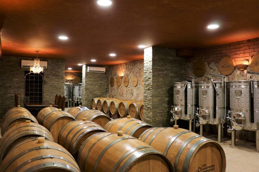 Lagoa: Guided Winery Tour and Local Wine Tasting - The barrel cellar: where red wines age up to 12 months