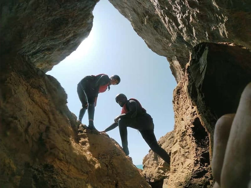 Lagos: Algarve Coasteering and Snorkeling Adventure - Your 3 Hours on the Rocks: Caves, Swims, and Cliff Steps