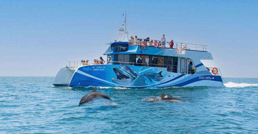 Lagos: Dolphins & Caves - Catamaran - Getting On Board at Marina de Lagos, Gate EFGHI