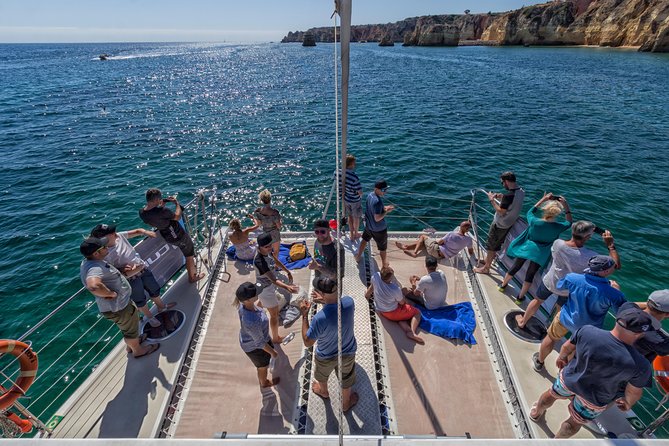 Lagos Half-Day Catamaran Cruise with Lunch - Stop Three: Canavial Beach, Golden Sands, and Cliff Views