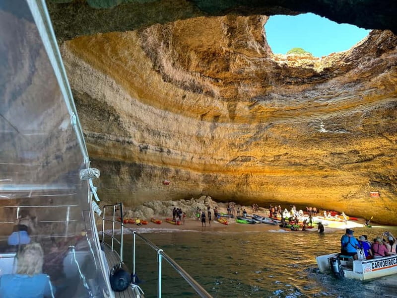 Portimão: Benagil Caves & Golden Coast Eco Catamaran Tour - Comfort on the Water: Quiet, Shade, Deck Space, Restroom