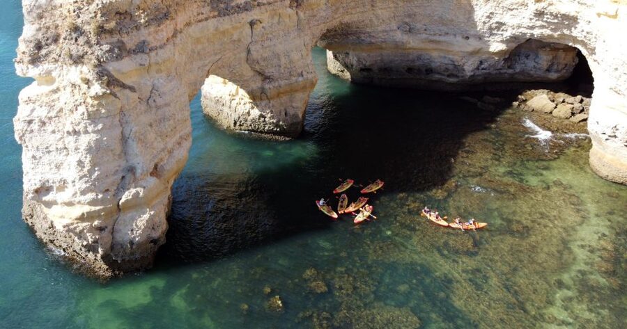 Portimão: Benagil Caves Speedboat and Kayak Guided Tour - Portimão marina meeting point, and how to show up without stress