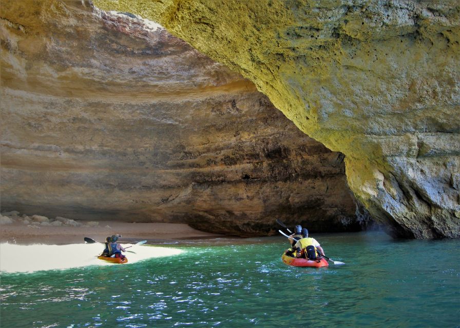 Portimão: Kayak Tour of Benagil Caves - Entering Benagil Cave, the main payoff and the crowd reality