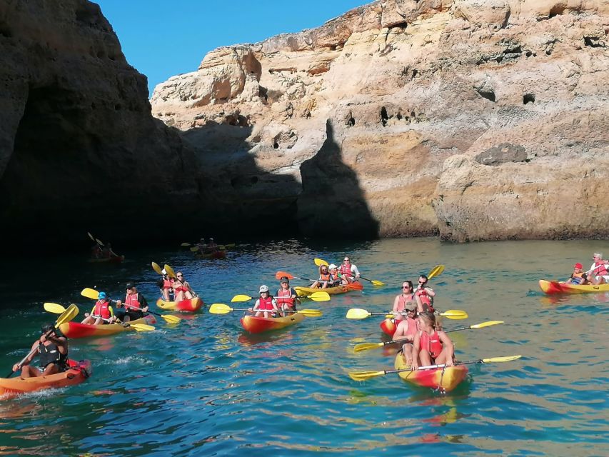 Portimão: Kayak Tour of Benagil Caves - Praia da Marinha swim break, and what to wear for it