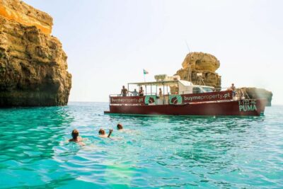 Benagil Cave Boat Trip with Beach BBQ and Kayak