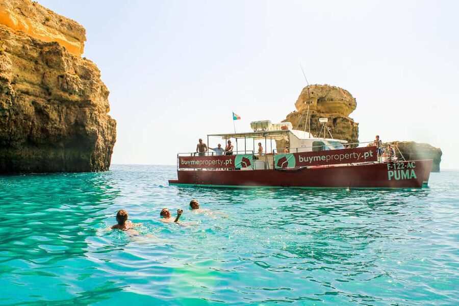 Quarteira: Benagil Cave Boat Trip with Beach BBQ and Kayak - Getting started in Vilamoura, and what the first cruise feels like