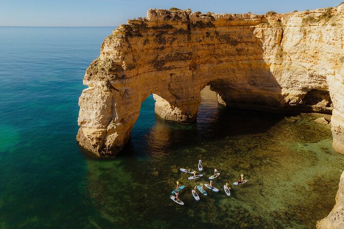 Small Group Paddleboard Experience in Benagil Cave with 4K Photos - Marinha beach paddle under the arches and through more sinkholes