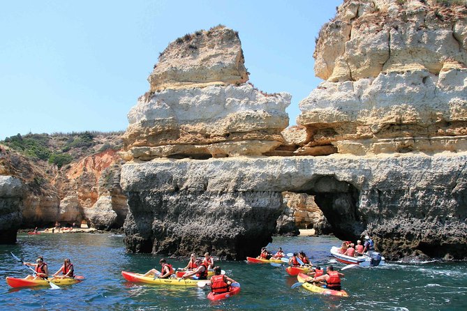 Unlock the Magic of Ponta da Piedade by Kayak – Lagos - How the Catamaran Support Boat Changes the Experience